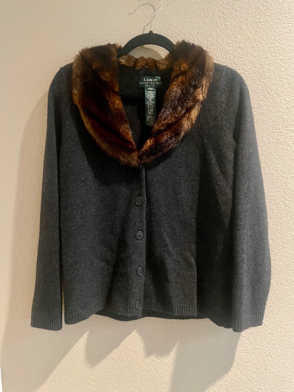 Vintage Ralph Lauren Faux Collared Sweater, EUC